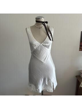 Princess Polly white silky tie back dress [COPY]